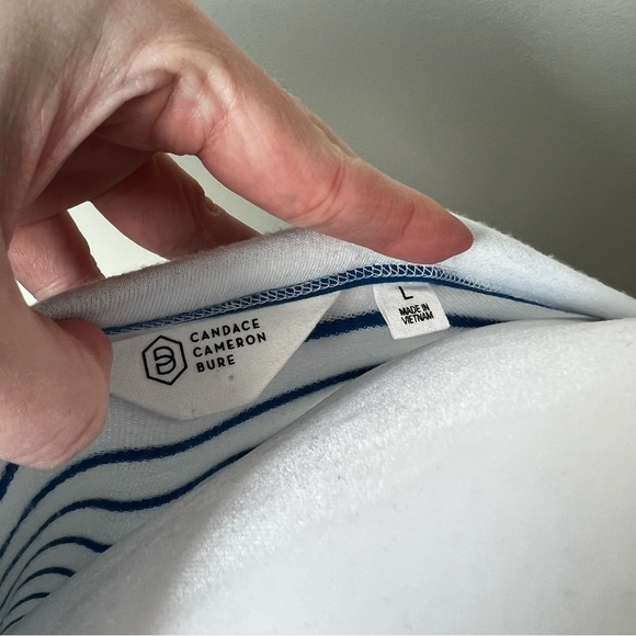 Candace Cameron Bure Striped French
Terry T-Shirt Dress - Picture 5 of 7